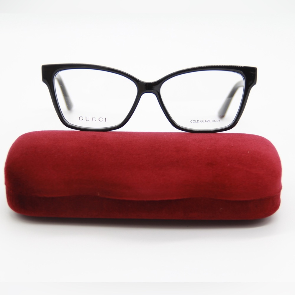 NEW GUCCI CAT-EYE EYEGLASSES GG0634O 001 BLACK GUCCI WOMEN'S EYEWEAR GG0634O - Picture 2 of 12